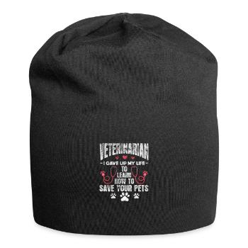 Vétérinaire vétérinaire Cadeau vétérinaire - Bonnet en jersey - noir - Devant
