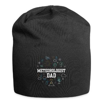 Meteorologe Papa Wettervorhersage Meteorologie - Jersey-Beanie - Schwarz - Vorne