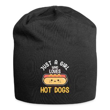 Hotdog Food Lover Hotdogs Contest Hotdog-verkäufer - Jersey-Beanie - Schwarz - Vorne