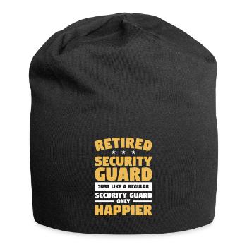 Gardien de sécurité à la retraite comme un Securit ordinaire - Bonnet en jersey - noir - Devant