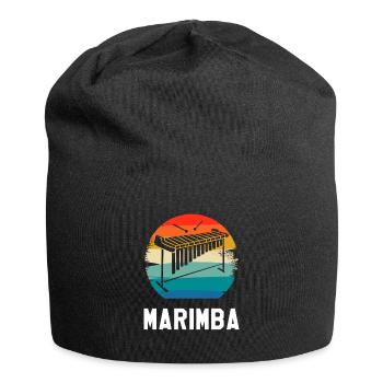 Retro Vintage Classic Marimba Player Instrument - Jersey-Beanie - Schwarz - Vorne