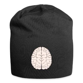 brain brain brain intelligence smart smart student university - Jersey Beanie - black - Front