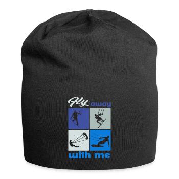 Fly away with me. Lifestyle Vintage Design - Jersey Beanie - black - Front