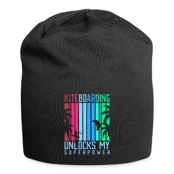 Le kitesurf déverrouille mon style de vie superpuissant - Bonnet en jersey - noir - Devant