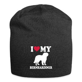 St. Bernard Gift Dogs - Jersey Beanie - charcoal grey - Front