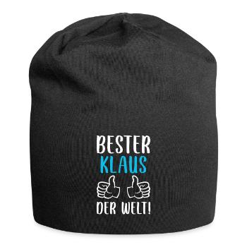 Klaus Vorname Name Geburtstag - Jersey-Beanie - Schwarz - Vorne