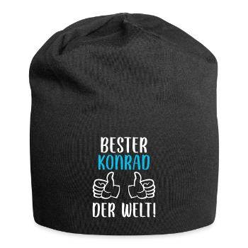 Konrad Vorname Name Geburtstag - Jersey-Beanie - Schwarz - Vorne