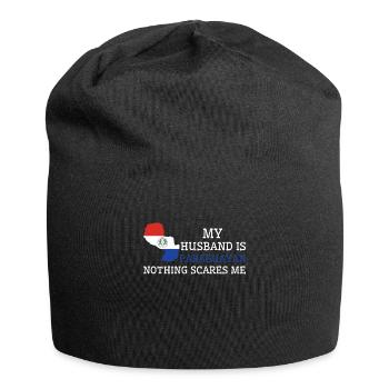 Nothing Scares Me Paraguayan Husband Paraguay - Jersey Beanie - black - Front