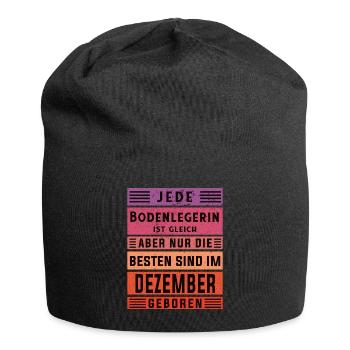 Parkett-Teppich Geburtstag Dezember geboren - Jersey-Beanie - Schwarz - Vorne