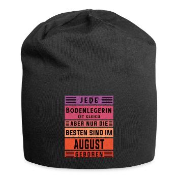 Parkett-Teppich Geburtstag August geboren - Jersey-Beanie - Schwarz - Vorne
