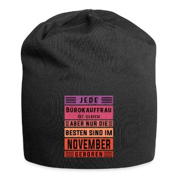 Angestellter Geburtstag November geboren - Jersey-Beanie - Schwarz - Vorne