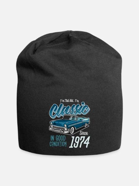 Ich bin nicht alt Ich bin Oldtimer Jahrgang 1974 - Jersey-Beanie - Schwarz