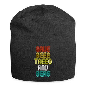 Save The Bees, Trees And Seas Changement climatique Rétro - Bonnet en jersey - charbon - Devant