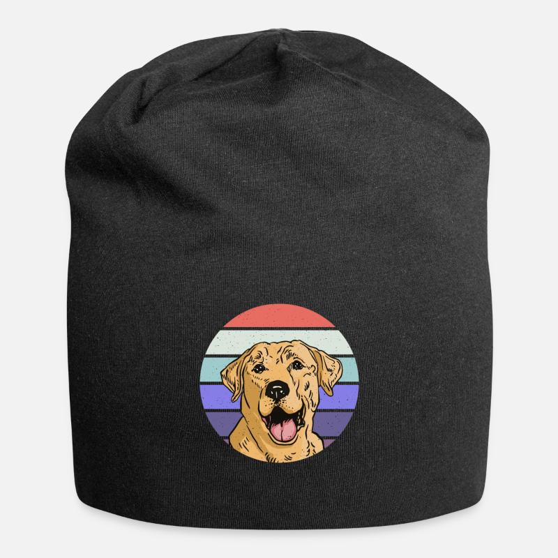 Retro Kleidung für Lab Labrador - Jersey-Beanie - Schwarz