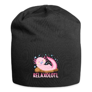 Easily distracted by Relaxolotl Are My Spirit - Jersey Beanie - black - Front