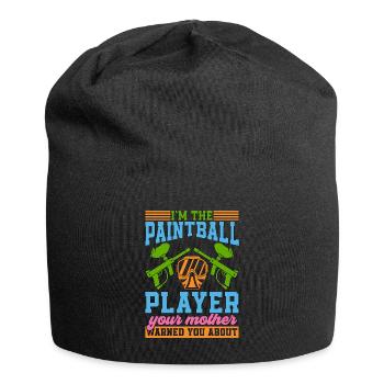 Paintball Je suis le joueur de paintball Splatter Player - Bonnet en jersey - noir - Devant