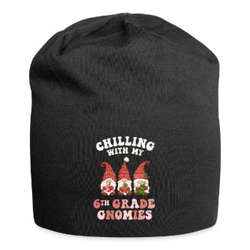 6. Klasse Lehrer Weihnachten chillen mit meinem - Jersey-Beanie - Schwarz - Vorne