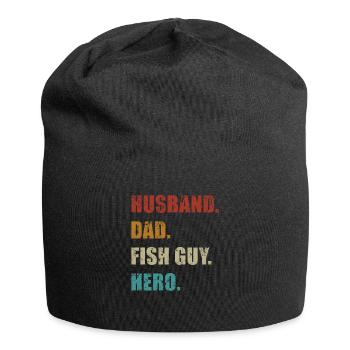 Rétro Poissonnier Aquariophile Fête des Pères - Bonnet en jersey - noir - Devant