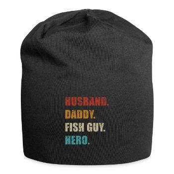 Rétro Poissonnier Aquariophile Fête des Pères - Bonnet en jersey - noir - Devant