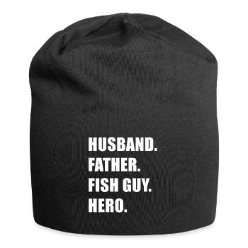 Rétro Poissonnier Aquariophile Fête des Pères - Bonnet en jersey - noir - Devant