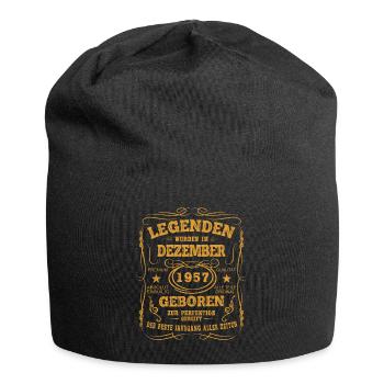 Legenden Dezember 1957 Geboren Jahrgang 1957 - Jersey-Beanie - Schwarz - Vorne