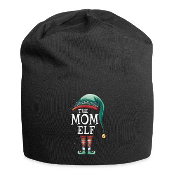 The Mom Elf Matching Group - Jersey Beanie - black - Front