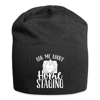 Interior Ask me about Home Staging House Stager - Jersey-Beanie - Schwarz - Vorne