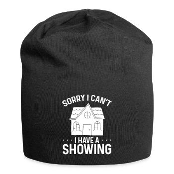 Real Estate Agent Sorry I have a Showing Broker - Jersey Beanie - black - Front