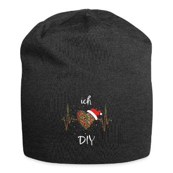 DIY Handarbeit Basteln Do it Yourself Christmas - Jersey-Beanie - Anthrazit - Vorne