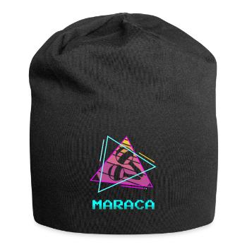 Retro Vintage Classic Maraca Player Instrument - Jersey Beanie - black - Front