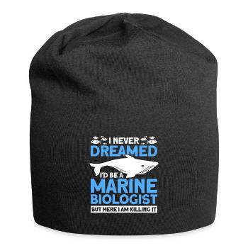 Meeresbiologe Ozean Geschenk Meeresbiologie - Jersey-Beanie - Schwarz - Vorne