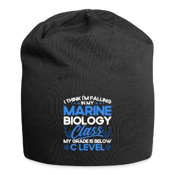 Marine Biologist Ocean Gift Marine Biology - Jersey Beanie - black - Front