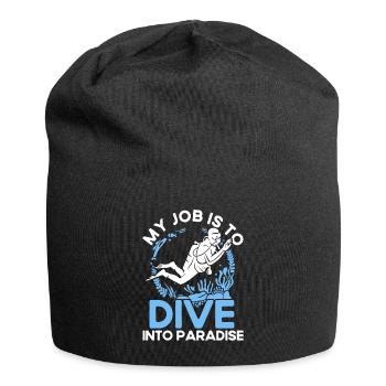 Meeresbiologe Ozean Geschenk Meeresbiologie - Jersey-Beanie - Schwarz - Vorne