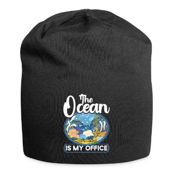 Meeresbiologe Ozean Geschenk Meeresbiologie - Jersey-Beanie - Schwarz - Vorne