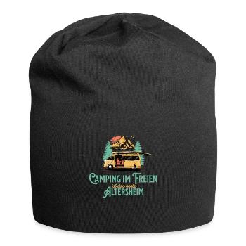 Camping Im Freien Ist Das Bessere Altersheim - Jersey-Beanie - Schwarz - Vorne