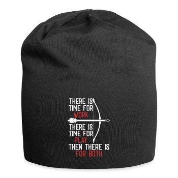 Bowhunting There Is Time For Bow Target Bowhunter - Jersey Beanie - black - Front