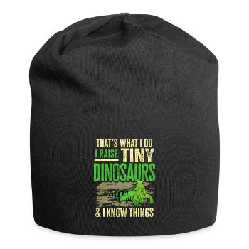 Leguan Eidechse Reptil Herpetologe - Jersey-Beanie - Schwarz - Vorne