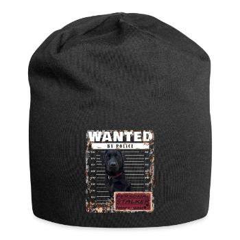 Motif amusant Black Labrador WANTED - Bonnet en jersey - noir - Devant
