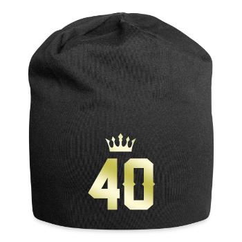 40 Couronne numérique - Bonnet en jersey - noir - Devant