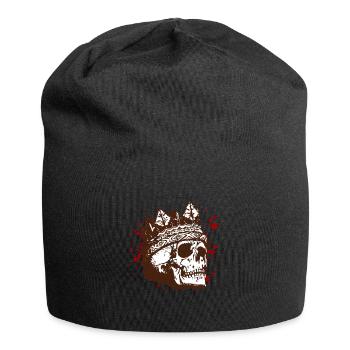 Halloween Knochen Totenkopf König Blut - Jersey-Beanie - Schwarz - Vorne