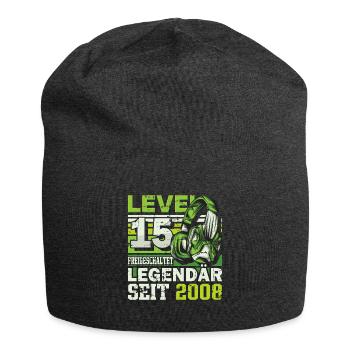 Level 15 freigeschaltet legendär seit 2008 - Jersey-Beanie - Anthrazit - Vorne