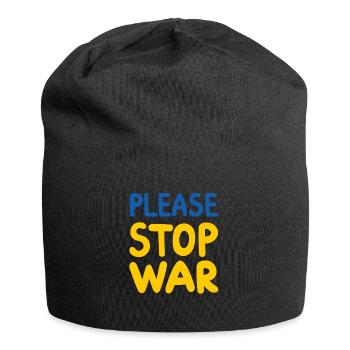Stand with Ukraine Peace No War - Jersey-Beanie - Schwarz - Vorne