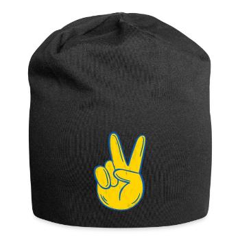 Stand with Ukraine Peace No War - Jersey-Beanie - Schwarz - Vorne