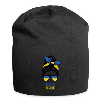 Stand with Ukraine Peace No War - Jersey-Beanie - Schwarz - Vorne