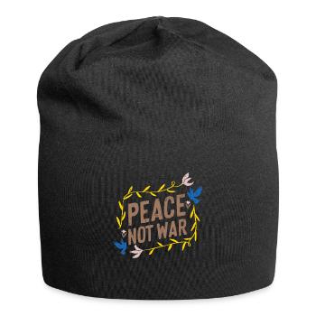 Stand with Ukraine Peace No War - Jersey-Beanie - Schwarz - Vorne