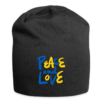 Soutenez l’Ukraine, la paix et non la guerre - Bonnet en jersey - noir - Devant