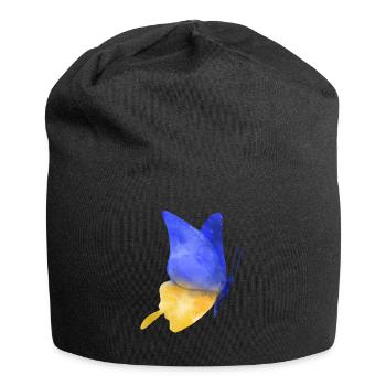 Soutenez l’Ukraine, la paix et non la guerre - Bonnet en jersey - noir - Devant