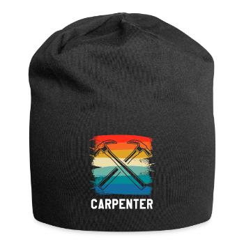 Retro Vintage Classic Carpenter Carpentry - Jersey-Beanie - Schwarz - Vorne