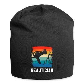 Rétro Vintage Classic Esthéticienne Cosmétologue - Bonnet en jersey - noir - Devant