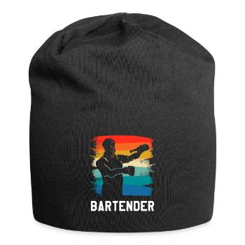 Retro Vintage Classic Bartender Bartending - Jersey-Beanie - Schwarz - Vorne